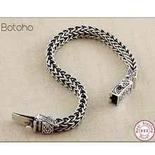 Браслет из стерлингового серебра 925 пробы для мужчин и wo мужские браслеты в стиле ретро панк рок браслет со змеей тайское модное серебро ювелирные изделия подарки