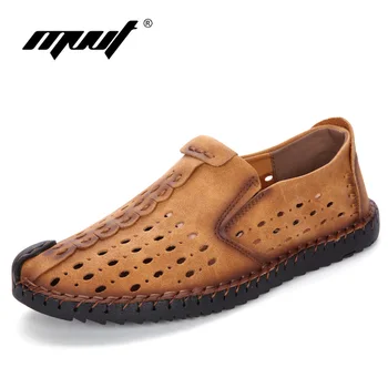 

2018 New summer casual shoes men loafers footwear super cool soft leather men shoes comfort casual quality men walking shoes