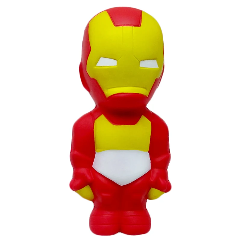 Iron Man Новинка, милый супер герой, мягкий человек-паук, Железный человек, Халк, медленно поднимающийся, мягкие игрушки, хлеб, запах, облегчение стресса для детей, забавная Подарочная игрушка - Цвет: Iron Man