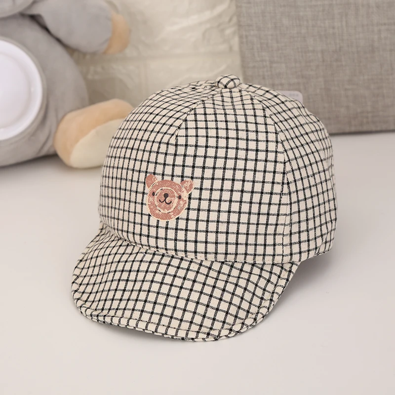 Новейшая летняя хлопковая шляпа от солнца для новорожденных мальчиков и девочек, берет, шапка в полоску с рисунком медведя, бейсболка, бейсболка, шапка детские шапки, бейсболка s