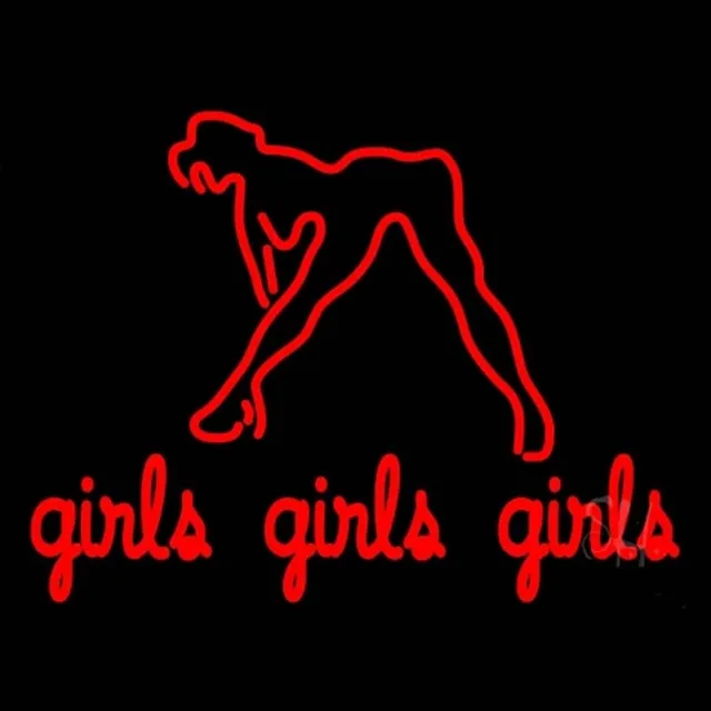 Neon Sign For Pole Dance Girl Strip Club Red Strip Girls Red Night Club