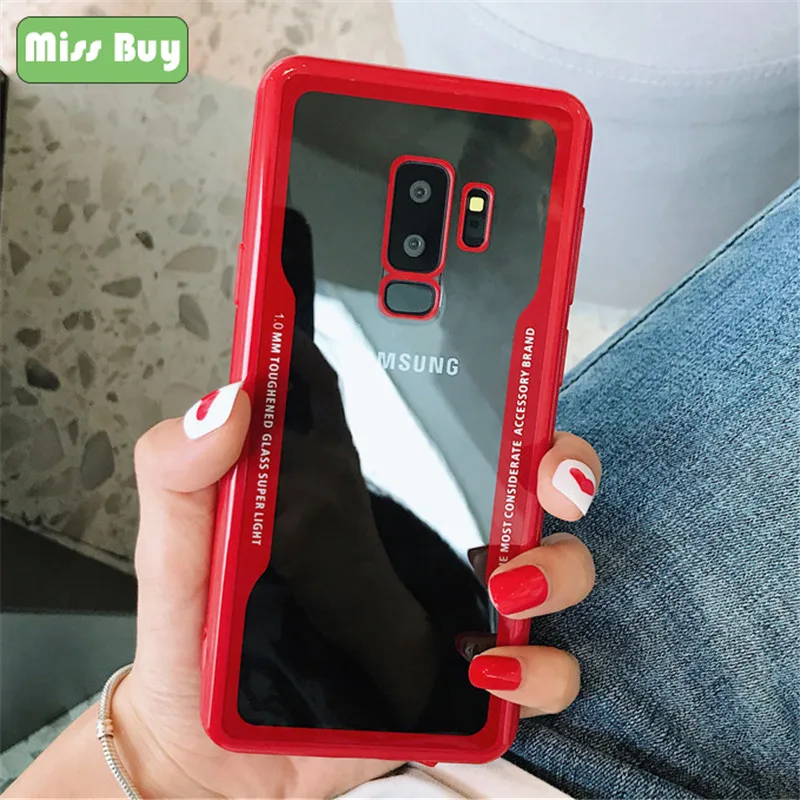 

Phone Cases For Samsung Galaxy A8 A6 Plus A7 A5 2018 Soft TPU Transparent Edge For Samsung S9 S8 Plus S7 Edge Note 8 Back Cover