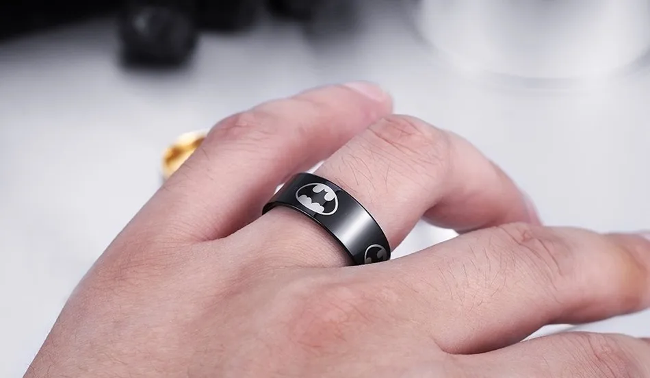 Кольцо из нержавеющей стали 316L высокое качество кольцо "Бэтмен" для женщин/мужчин классический стиль Модные ювелирные изделия WR-R046