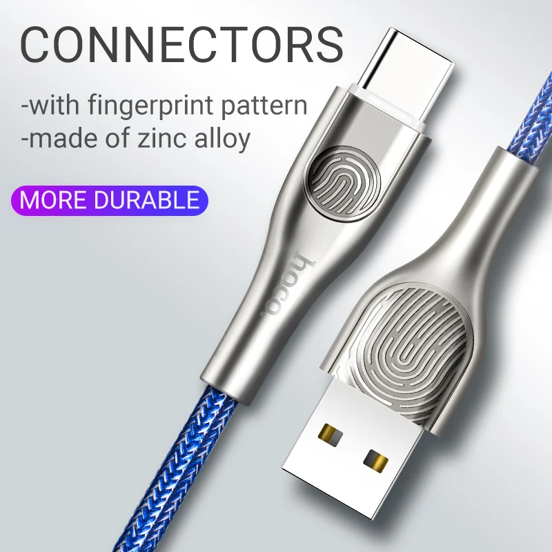 hoco usb type c кабель для зарядки usb c тип с зарядный провод type-c для samsung huawei xiaomi шнур юсб си тайп си зарядник с индикатором для сяоми самсунг андроид смартфон тип с шнурок зарядное устройство