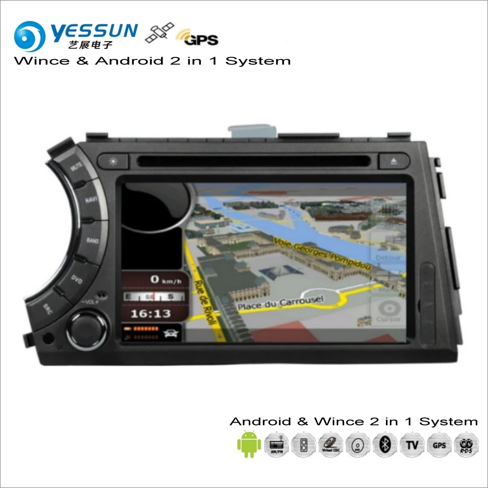 

YESSUN For SSangYong Kyron / Actyon 2005~2014 Car Android Multimedia Radio DVD Player GPS Navi Map Navigation Audio Video Stereo