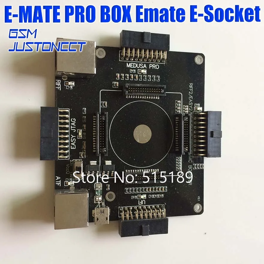 Allsocket памяти на носителе EMMC 6in1 адаптер инструмент BGA153/169/221/162/186/529 для памяти на носителе eMMC Pro Box, усилитель EMMC коробка, легкий JTAG коробка