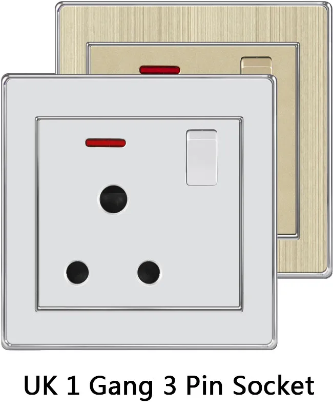 UK 1gang 3pin socket