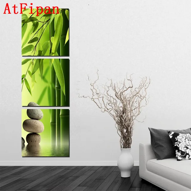 AtFipan Bamboo Painting On Wall Feng Shui Canvas Painting Printed ... AtFipan Bamboo Painting On Wall Feng Shui Canvas Painting Printed ...