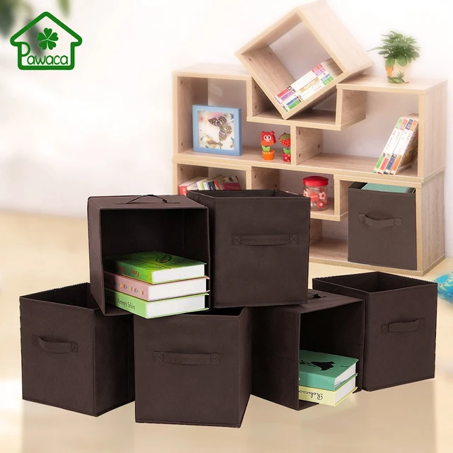 Solid Foldable Non Woven Fabric Cube Storage Box Bins Closet Solid Foldable Non Woven Fabric Cube Storage Box Bins Closet Organizer Toys Container Drawers Clothes Baskets For Home Office
