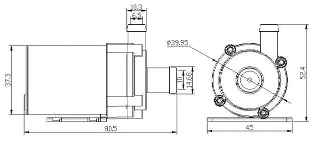 660A Солнечный DC 12V 24V циркуляционный насос горячей воды бесщеточный мотор для водяного насоса 900L/H бесплатно