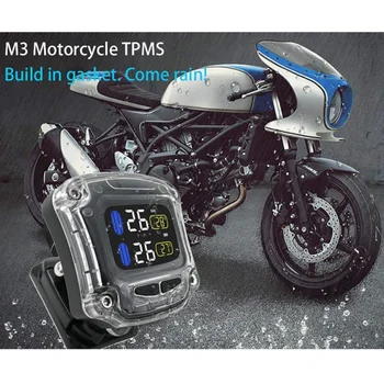 

New Motorcycle TPMS Tire Pressure Monitoring System TPMS Motorcycle Tire Pressure Sensor Universal External Sensors