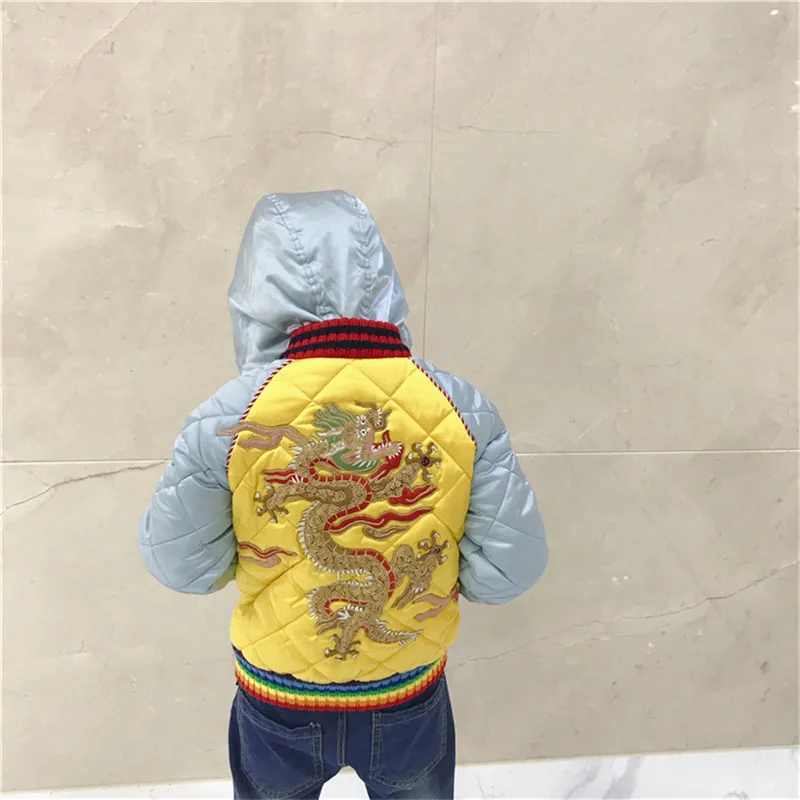 

Boys coats winter children's jackets embroidery dragon boys winter coat Kids boutique jacket baby boys girls winter outwear