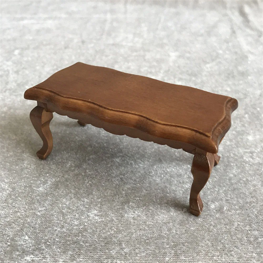 1/12 Dollhouse Miniature Accessories Mini Wooden Coffee Table Simulation End Table Furniture Toys for Doll House Decoration 1/12 Dollhouse Miniature Accessories Mini Wooden Coffee Table Simulation End Table Furniture Toys for Doll House Decoration