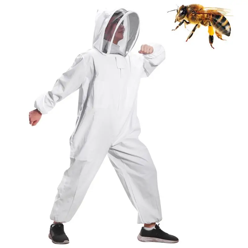 

Full Body Beekeeping Clothing Veil Hood HatClothes jacketProtective beekeeping suit beekeepers bee suit equipment
