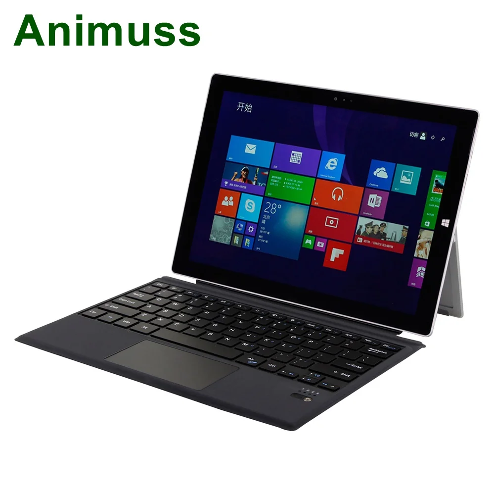 Animuss ультратонкий Беспроводной клавиатура для Microsoft Surface Pro 3/4/5 с сенсорным