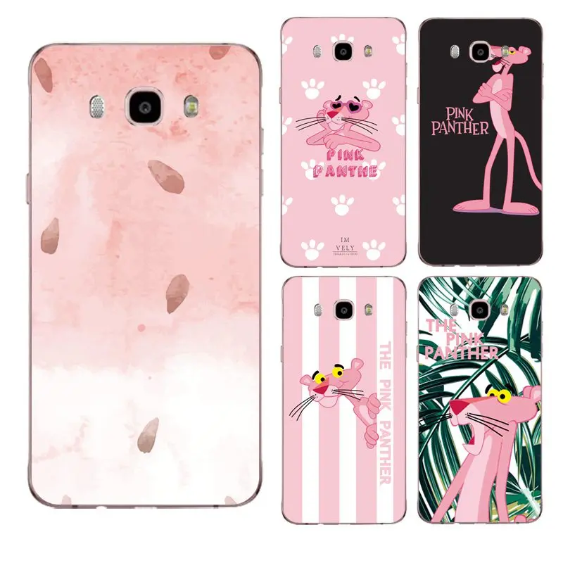 

Feather Soft Clear TPU Phone Case For Samsung J3 J5 J7 S6 S7 S8 note8 A3 A5 C7 J2prime Pink Panther Fundas Cover Free Shipping