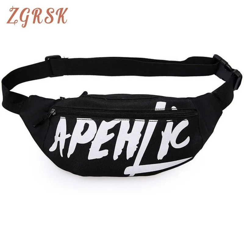 

Fanny Pack Women Waist Bag Casual Waterproof Women Walking Shopping Belt Multi-function Bag Letter Pocket Mobile Phone Bag
