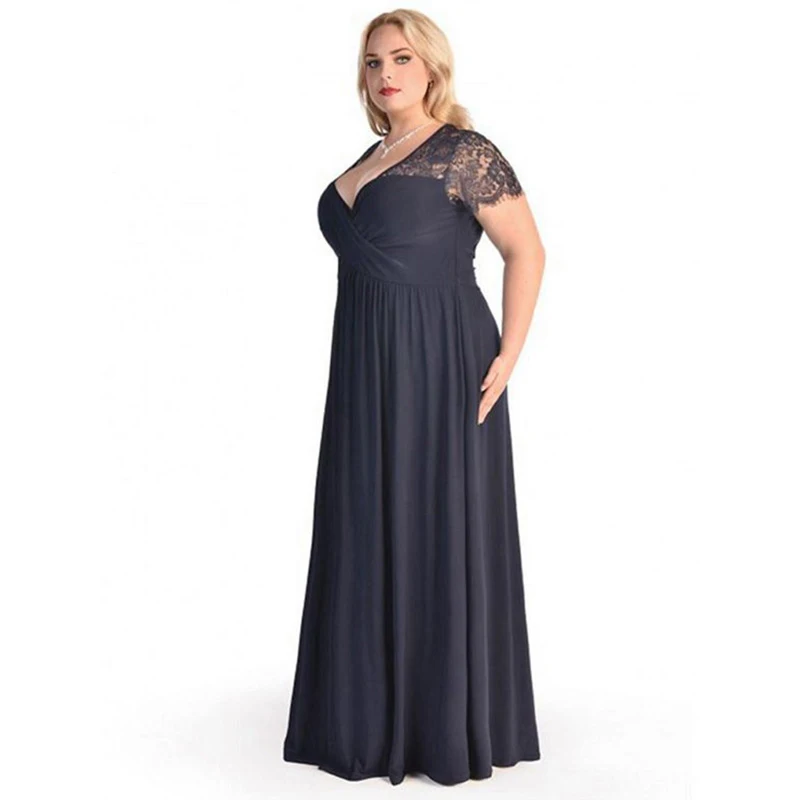 2019 Big sizes Party Dress Ladies long Dress Elegant Fashion Summer Evening Dinner Floor length Dresses women 3XL 4XL 5XL 6XL