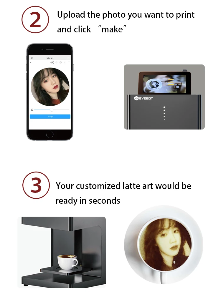 Selfie кофе принтер машина используется в кафе, кондитерских и другие места