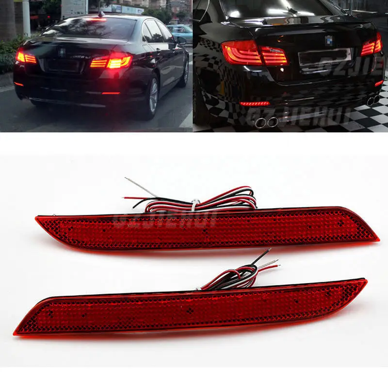

CYAN SOIL BAY For BMW 5 series 2011+ F10 F11 F18 Tail LED Bumper Reflector Red Lens Brake Lamp