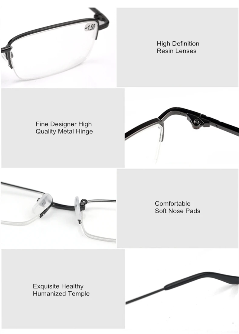Диоптрия-1-1,5-2-2,5-3-3,5-4-4,5-5-5,5-6 очки для близорукости для мужчин и женщин Металлические очки для близорукости F173