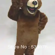Happy гризли Маскоты костюм коричневый пушистый медведь Маскоты te Маскоты наряд костюм карнавал необычные платья EMS sw512