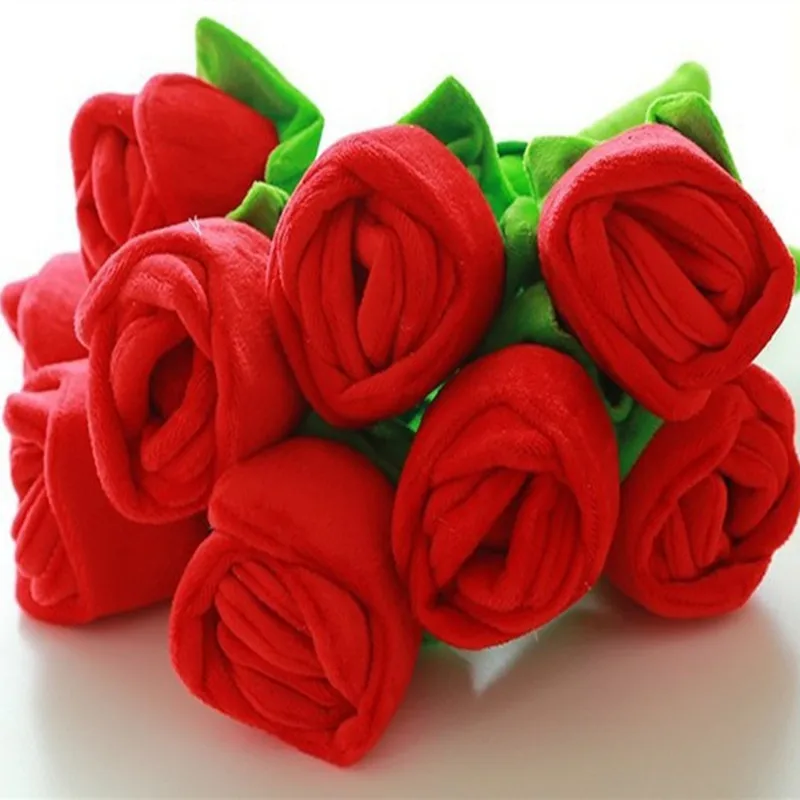 Plush Rose Flower Toys 1pcs 42cm for Girls Gift