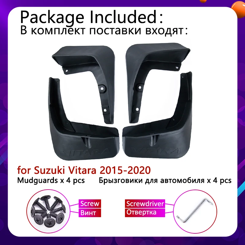 for Suzuki Vitara~ LY Mudguard Car Fender Splash Flap Mud Guard Mudflap Accessories Escudo Sport