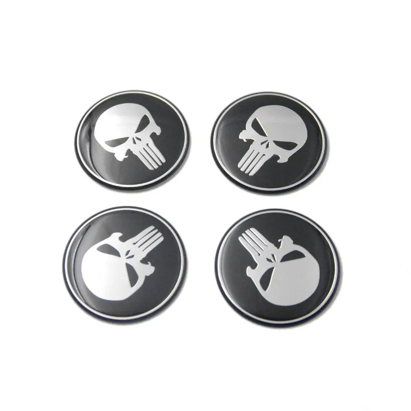 wholesale Punisher Car modified Sticker Wheel Center Hub Cap Auto