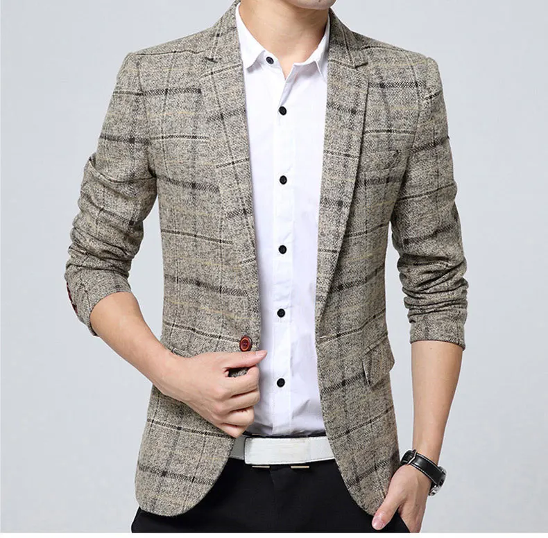 Mwxsd brand Quality  Autumn Suit Blazer Men Fashion Slim Male Suits Casual Suit Jacket Masculine Blazer Size M-3XL