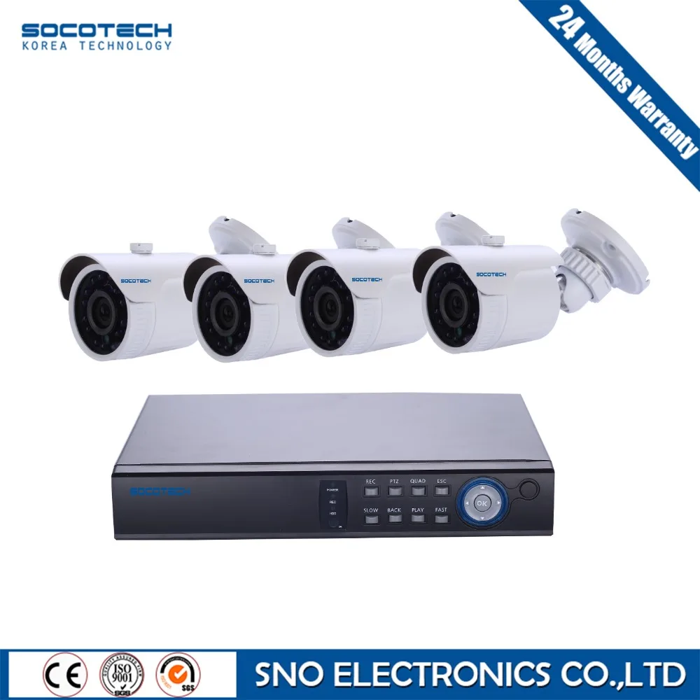 SOCOTECH 8CH CCTV System 1080N CCTV DVR 4PCS Full 1080P 2.0MP IR Waterproof Outdoor Security Camera Home Video Surveillance kit