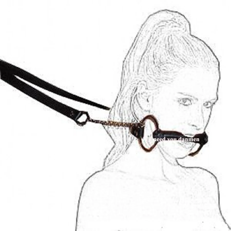 Silicone Mouth Gag Ball,Leather Dog Pet Bone Harness Silicone Gags