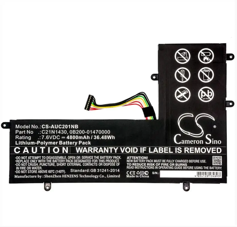 

Cameron Sino 4800mAh battery for ASUS ChromeBook C201 C201P C201PA Eee Book C201PA 0B200-01470000 C21N1430