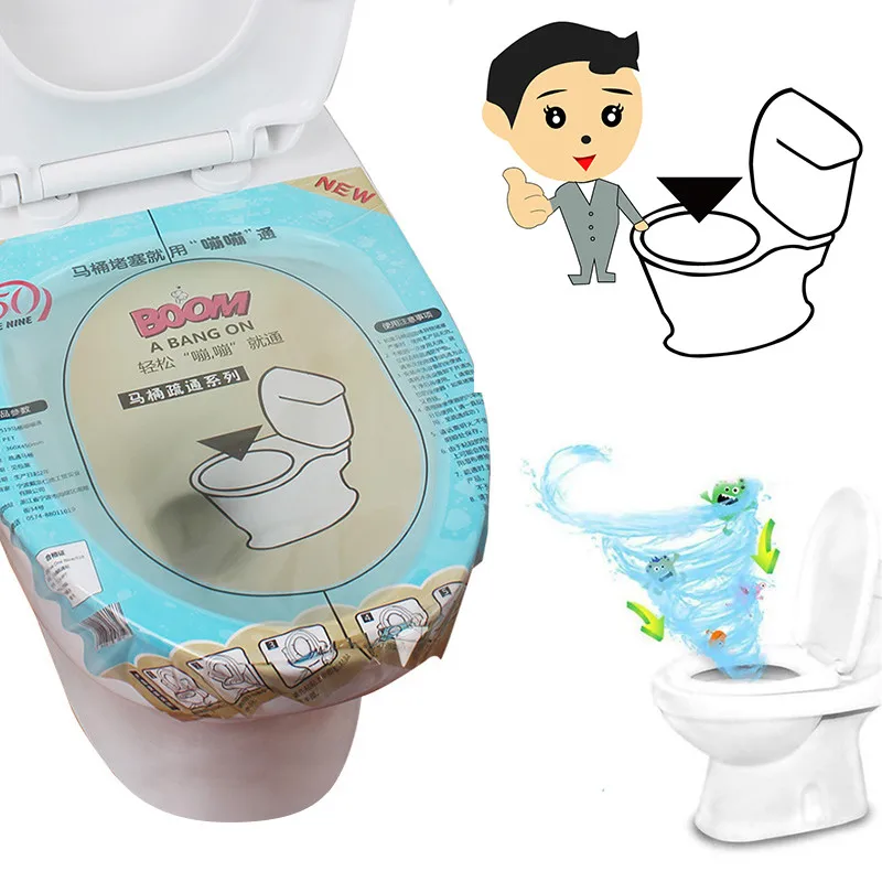 1 Pcs Super Pressure Toilet Plunger Toilet Pressure Principle Sticker