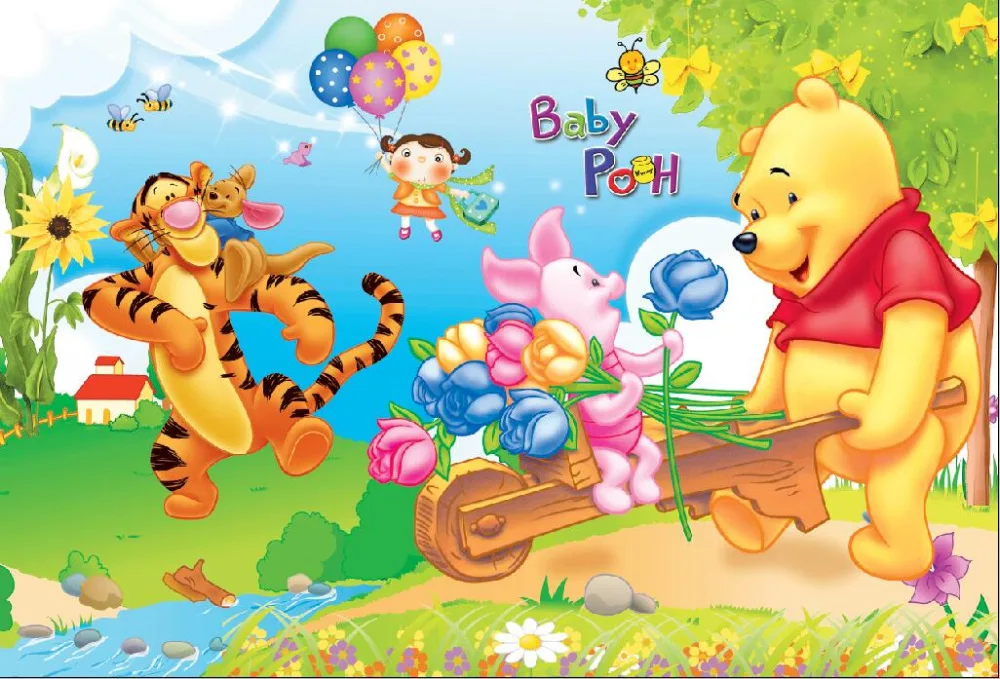 

SHENGYONGBAO Vinyl Backdrops for Photography Winnie Pooh theme Photo Studio Background 81122-29