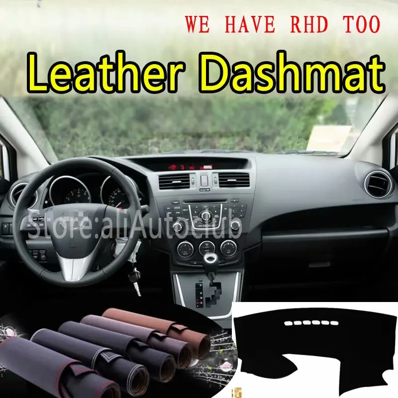 

For Mazda 5 MAZDA5 Premacy 2010-2018 2011 2012 2013 2014 Leather Dashmat Dashboard Cover Dash Carpet Custom Car Styling LHD+RHD