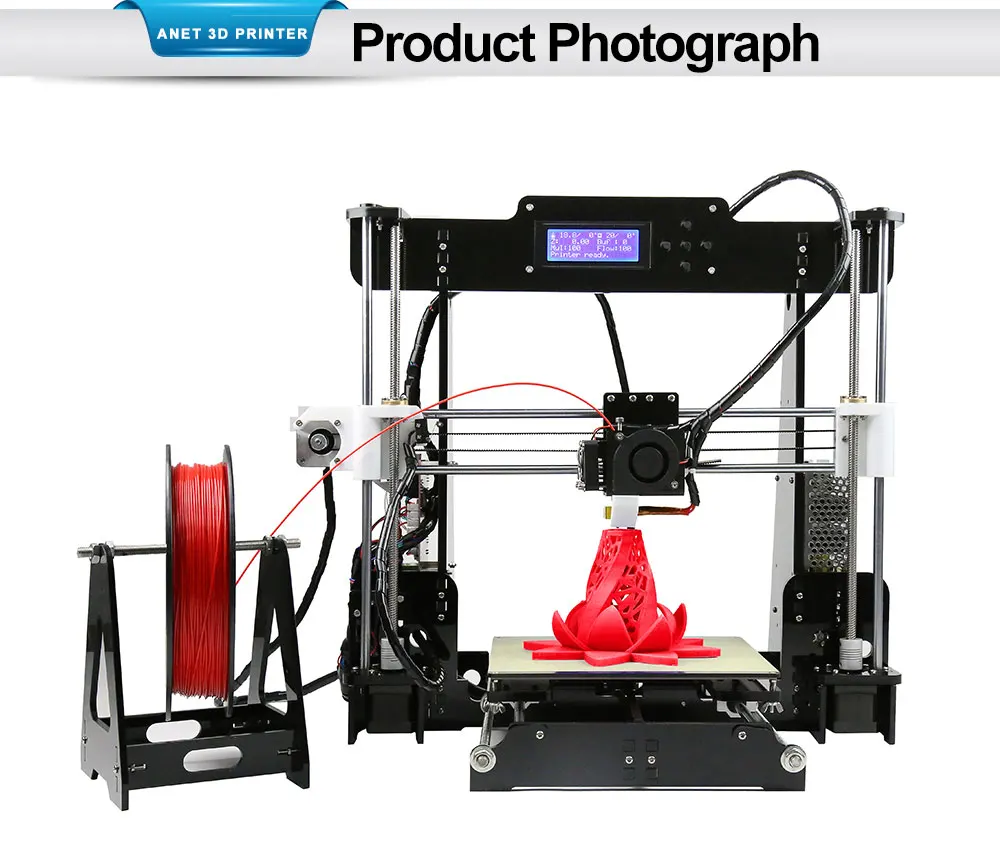 Anet A8 Autolevel A8 3d принтер легко собрать настольная машина Reprap Prusa i3 3d принтер 3d drucker DIY комплект с PLA нитью