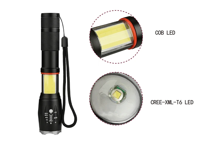 Litwod Z40 1005A светодиодный фонарик факел 8000LM CREE XML L2 многофункциональная Скрытая COB дизайн фонарик хвост супер магнит дизайн