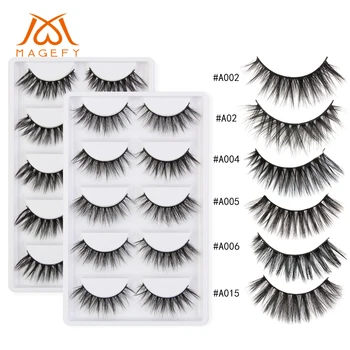 

13styles 5 pairs eyelashes 3d mink lashes natural long 1 box mink eyelashes 1cm-1.5cm 3d false eyelashes full strip lashes