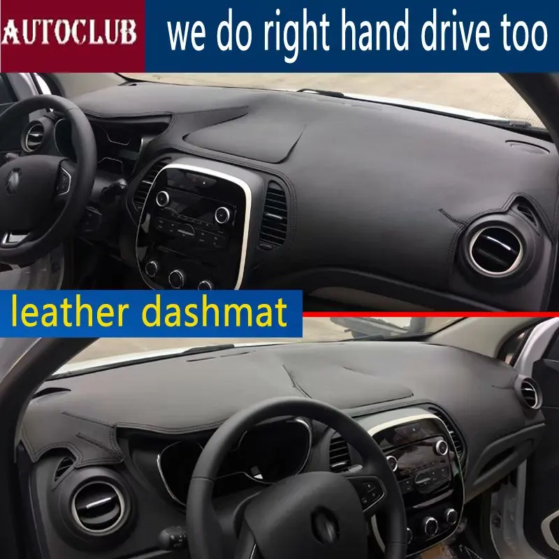 

For Renault Captur Kaptur 2013 2014 2015 2016 2017 2018 Leather Dashmat Dashboard Cover Dash Carpet Custom Car Styling LHD+RHD