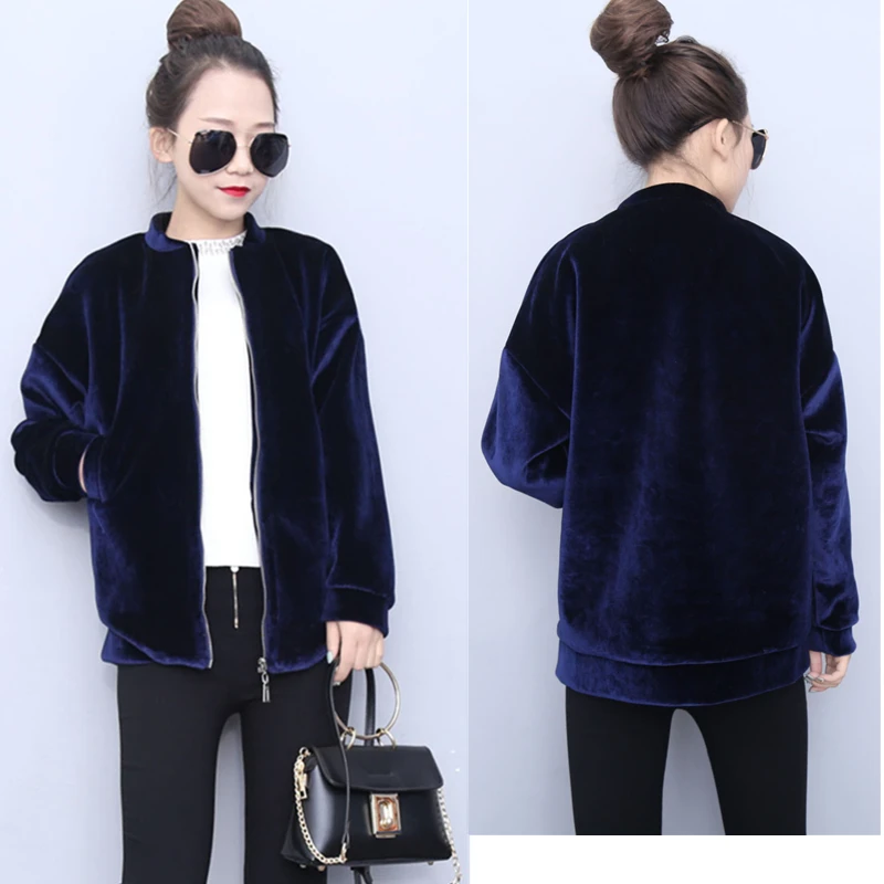 

4xl plus big size coats women spring autumn winter 2017 feminina fashion thin new suede long-sleeved jacket female Y0239