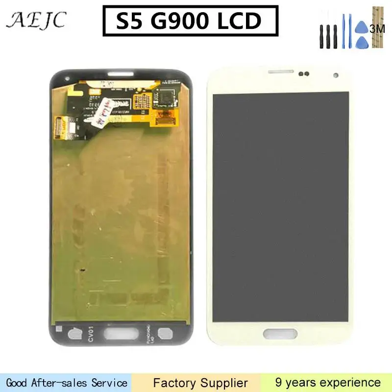

Super OLED For Samsung S5 G900M G900A G900T G900FD G900F LCD Display Touch Screen Digitizer Assembly 5.1" For Samsung S5 Screen