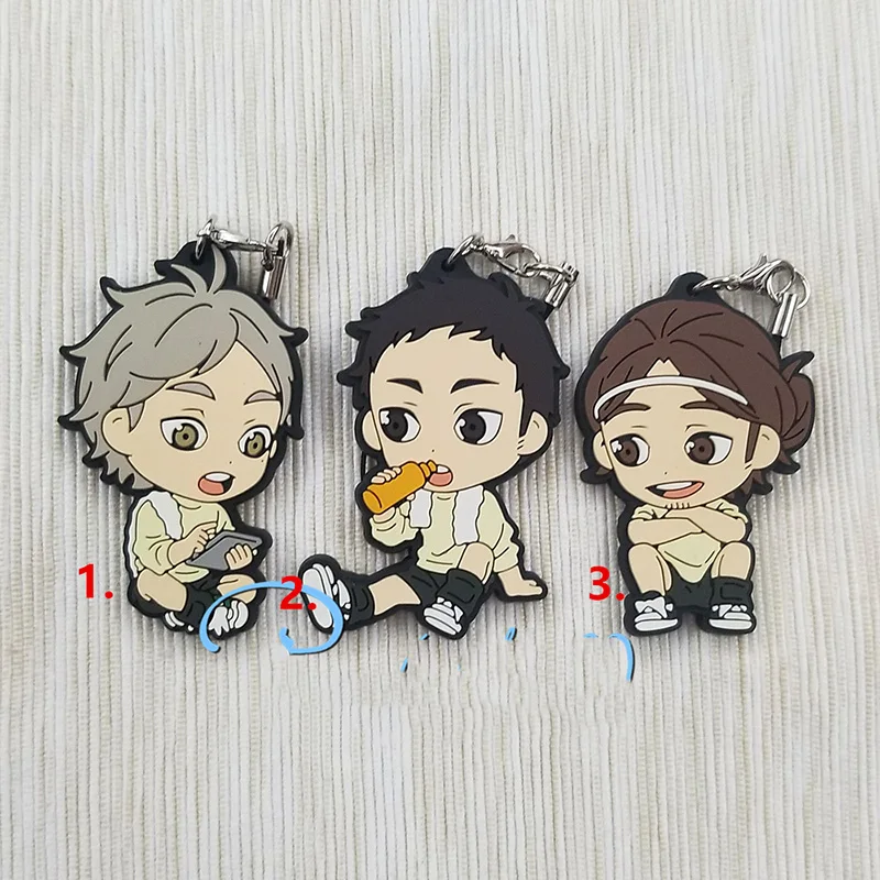 1 шт. аниме брелок Karasuno Haikyuu! Брелки Daichi koushi Asahi для школьного волейбола|Брелоки| |