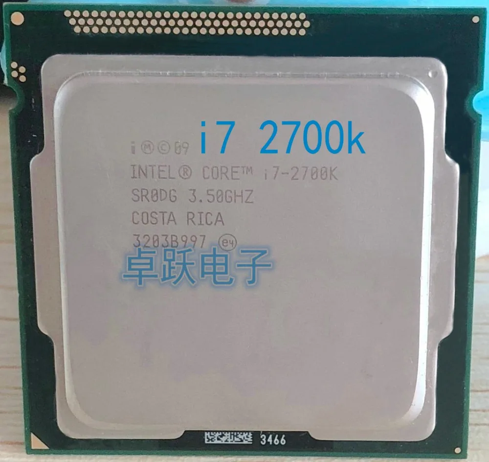 Процессор Intel Core i7 2700K 3,5 GHz четырехъядерный процессор LGA 1155 cpu SR0DG настольный компьютер