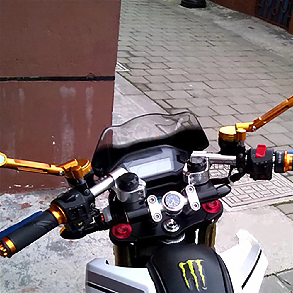 Guidão da Motocicleta Clipe na Forquilha Lidar com Barras Clip-on para Yamaha Yzf-r3 Abs 2020 Mt03 Mt25 Cnc Yzf r3 2020-2020 R25 8 Cheap clip on handlebar