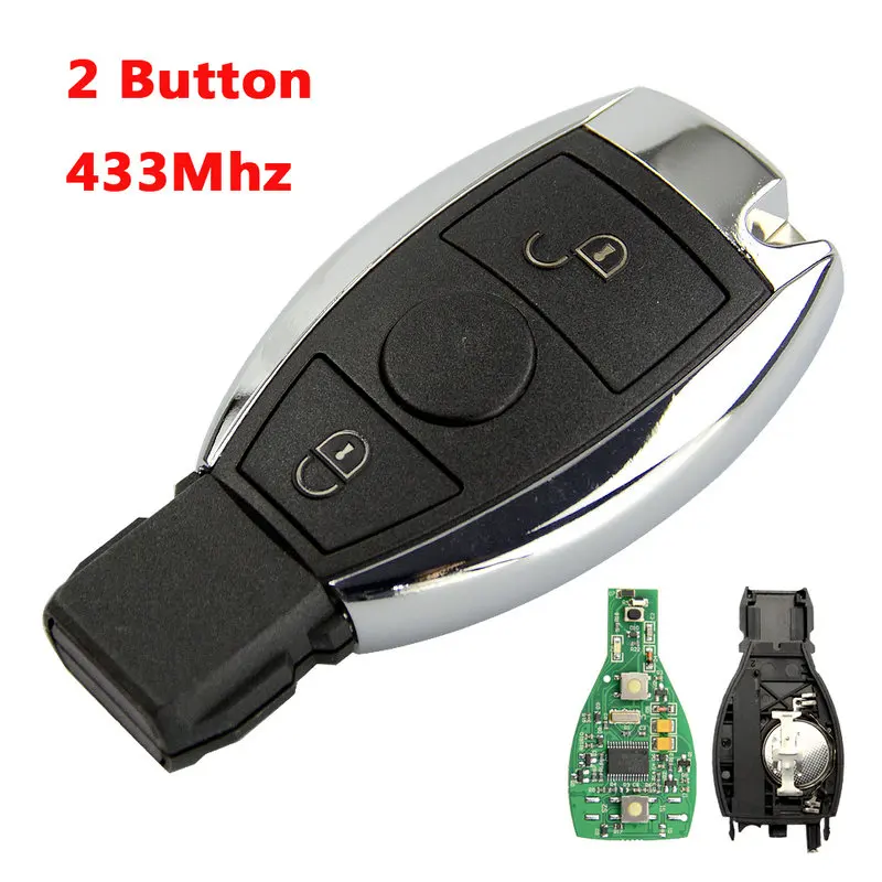 OkeyTech 2 3 4 кнопки 315 МГц 433 Мгц дистанционный смарт-ключ для Mercedes Benz 2000+ NEC BGA W204 2007- C180 C220 C200 дистанционные ключи - Цвет: 2 Button 433Mhz