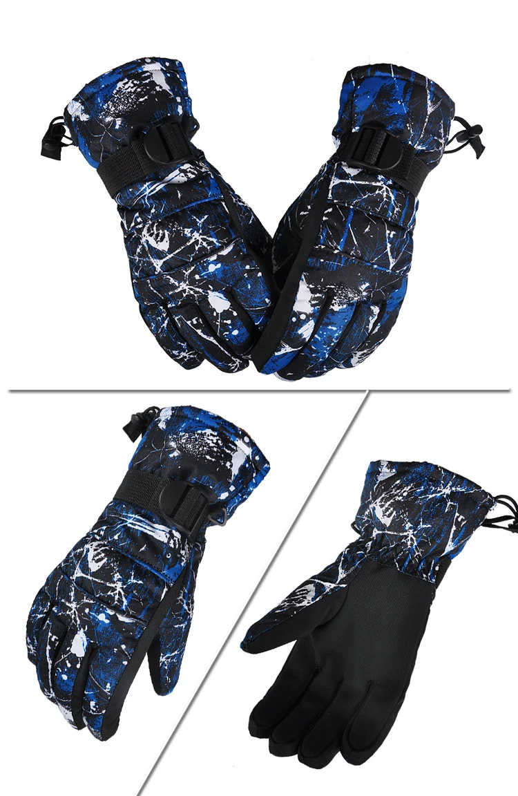 Новые мужские лыжные перчатки Сноуборд мотоциклетные перчатки зимние детские лыжные перчатки, защита от ветра Водонепроницаемые зимние перчатки унисекс