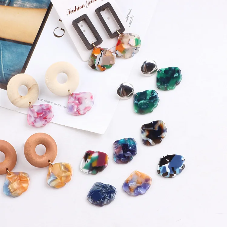 

Ritoule DIY ear jewelry accessories imported from Japan and South Korea earbob materials sector acetate Shell Pendant Pendant