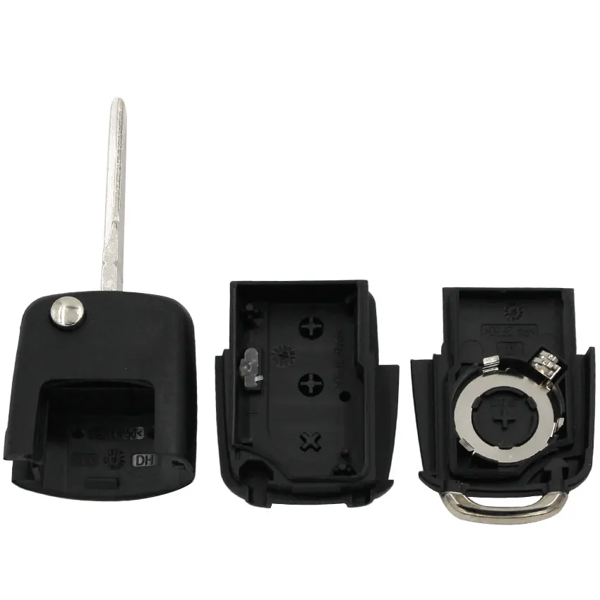 3 кнопки Складной флип-пульт дистанционного ключа чехол Корпус для ключей от автомобиля для VW для Volkswagen Jetta Beetle Passat(большое положение батареи