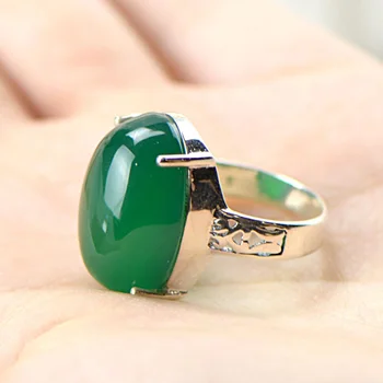 

Genuine Solid Ring 925 Natural Chalcedony Handmade Christmas Gifts For Women Gemstone Beautiful Fine Jewelry Bague Argent